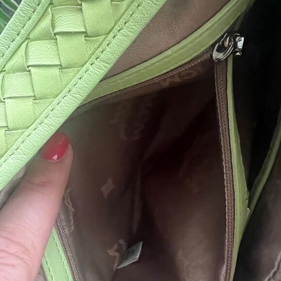 Like new!  Soft Lime Green MCM Hobo Shoulder Bag and MCM Dustbag - Picture 8 of 13